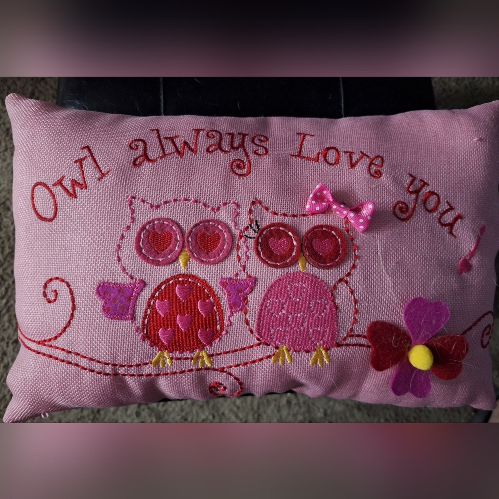 Pink Owl Decorative Pillow